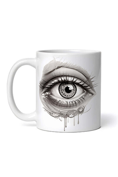 OEM Cană albă personalizată, Ochi cu gene lungi, INOVATIX®. 330ml