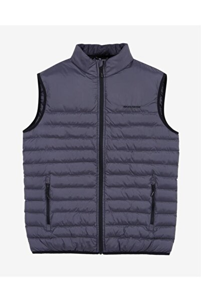 SKECHERS M Essential Vest Erkek Gri Yelek S202174 040