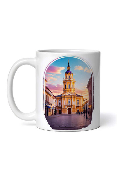 OEM Cană albă personalizată, Catedrala Timișoara, Inovatix®. 330ml