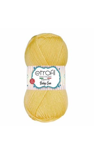 Etrofil baby can 5 adet tüylenmeyen antipiling organik örgü ipi