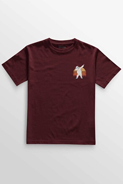 Kretas Unisex bordo T-shirt Yeti Plešući Dabbing Bigfoot Smešna Plesna Minima...