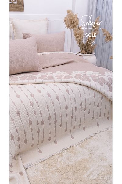 KÜBRAHOME'S Genius Sole Bedspread Set Beige