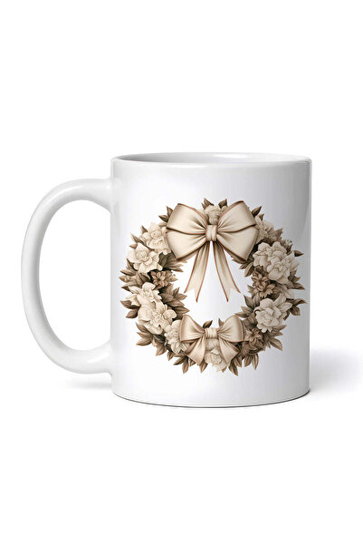 OEM Cană albă personalizată, ornament de Crăciun cu coroană, Inovatix®. 330 ml