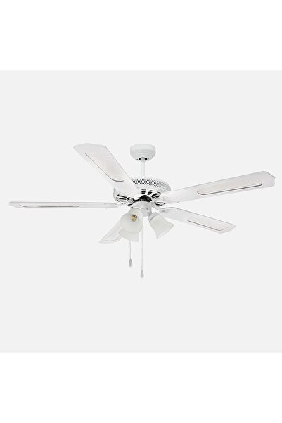 DLC Karayel 132cm Bakır Motor 3 Lambalı Tavan Vantilatörü Beyaz