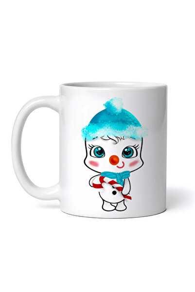 OEM Cană albă personalizată, Om de zăpadă, Inovatix®. 330 ml