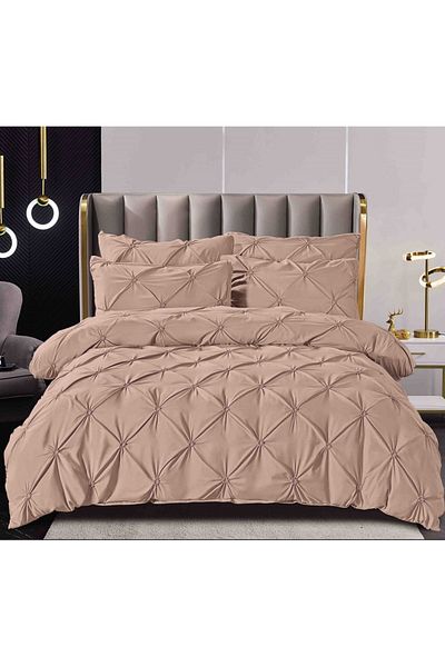 JOJO Double bed linen, Cotton with Pleats, 6 pieces, 230x250cm
