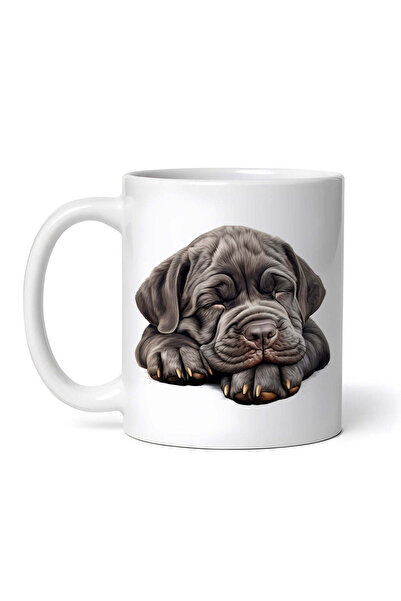 OEM Εξατομικευμένη Λευκή Κούπα, Ναπολιτάνικο Μαστίφ, Inovatix®. 330ml