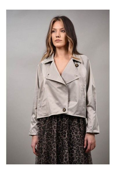 FASHIONLAND Jacheta Scurta Petrecuta Lucia Talie Unica Silver