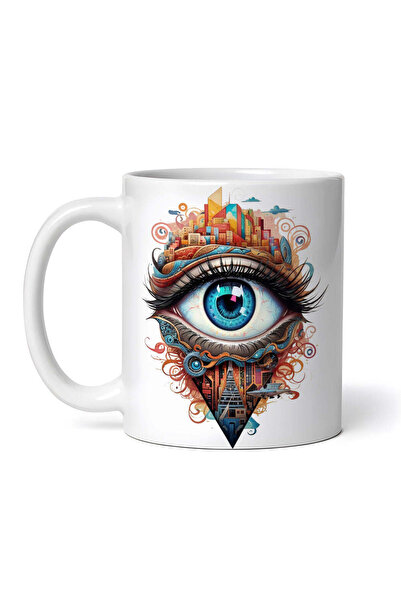 OEM Cană albă personalizată, Ochiul din Centrul Orașului, Inovatix®. 330 ml