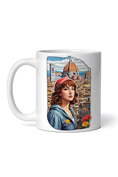 OEM Cană albă personalizată, Orașul Florența, Inovatix®. 330 ml