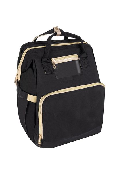 zola Rucsac/geanta 2 in 1,multifunctionala,transformare in patut/masa de schimb, 35x45x14 cm, Negru