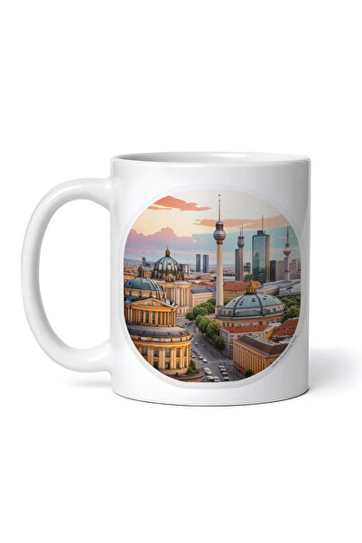 OEM Cană albă personalizată, Berlin City, Inovatix®. 330 ml