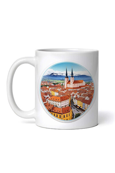 OEM Cană albă personalizată, Biserica Orășenească Sibiu, Inovatix®. 330ml