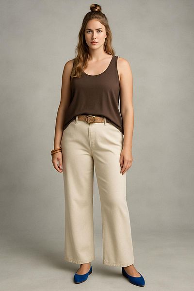 COTENCONCEPT Μπλουζάκι 2 τεμαχίων A-Line Plus Size Βαμβακερό χοντρό λουράκι
