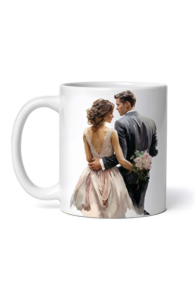 OEM Εξατομικευμένη Λευκή Κούπα, Vintage Wedding Connection, Inovatix®. 330ml