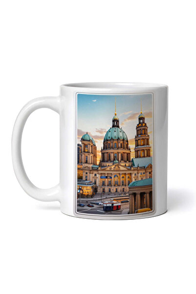 OEM Cană albă personalizată, Catedrala din Berlin, Inovatix®. 330 ml