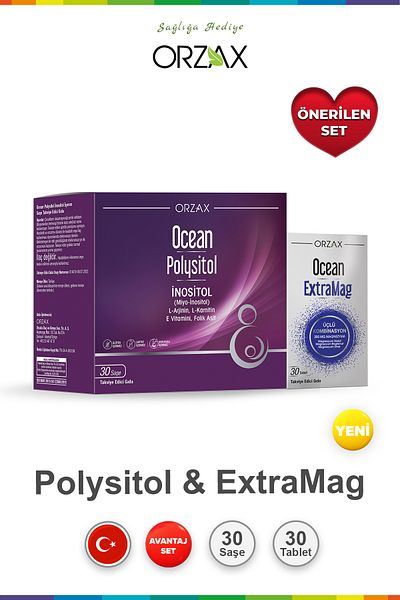 Ocean Polysitol 30 Sachets - Folic Acid 400 Μg & Ocean Extramag 30 Tablets