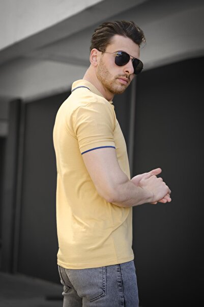 Oksit Colton Collar Lycra Slim Fit Men's Polo Collar Tshirt