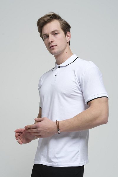 Oksit Tricou cu guler polo pentru bărbați Colton Collar Lycra Slim Fit