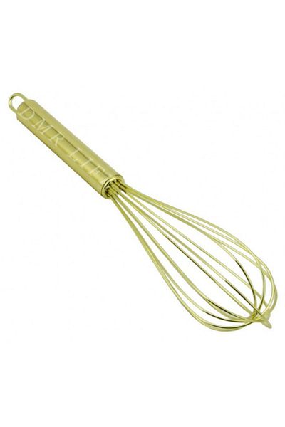 Demir Çeyiz Dmr Life Gold Stainless Steel 38 cm Whisk Lux Egg Milk Mixer Dough Beater 18/10