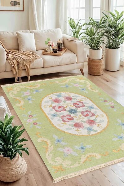 Markaev Rose Baskılı Dokuma Taban Halı 137 YNG