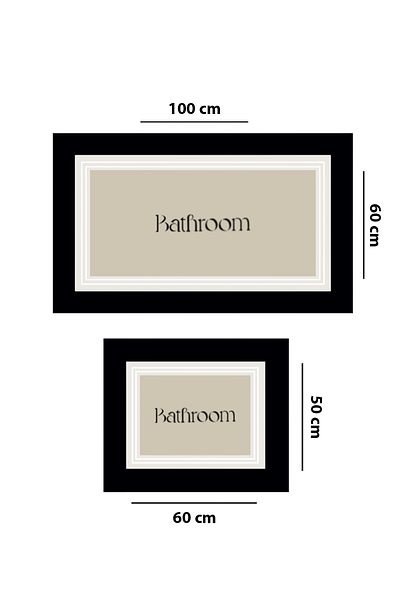 Chilai Home Roose 2-Piece Bath Mat Set, Non-Slip Base Djtbanyo