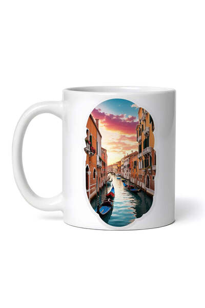 OEM Εξατομικευμένη Λευκή Κούπα, Venice City At Sunset, Inovatix®. 330ml