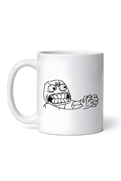 OEM Cană albă personalizată, meme cu trol Nerves In Silence, Inovatix®. 330 ml