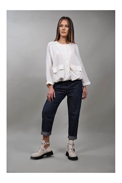 Y TWO WOMEN CAMASA CU SNUR IN TALIE SI BUZUNARE APLICATE VELOSO Alb TALIE UNICA