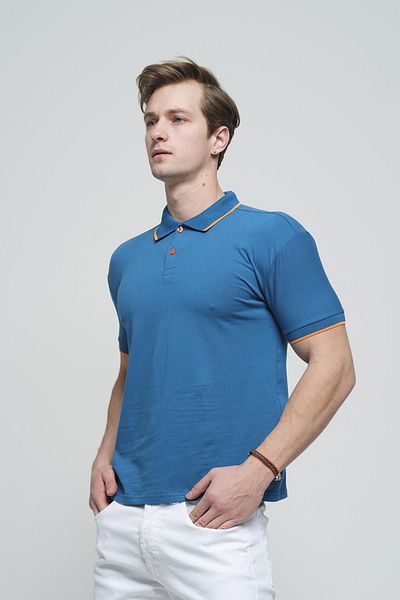 Oksit Tricou cu guler polo pentru bărbați Colton Collar Lycra Slim Fit