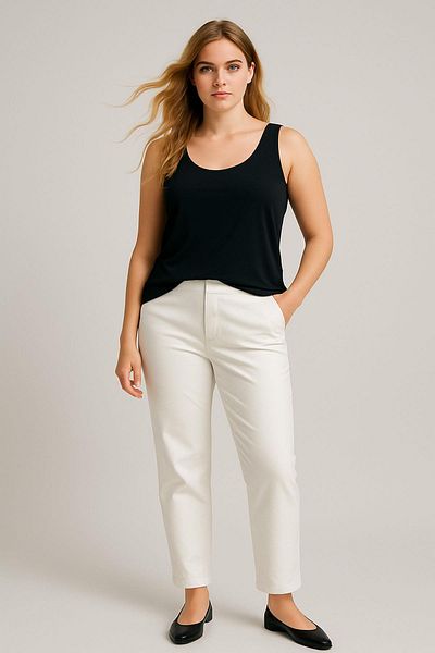 COTENCONCEPT Μπλουζάκι 2 τεμαχίων A-Line Plus Size Βαμβακερό χοντρό λουράκι