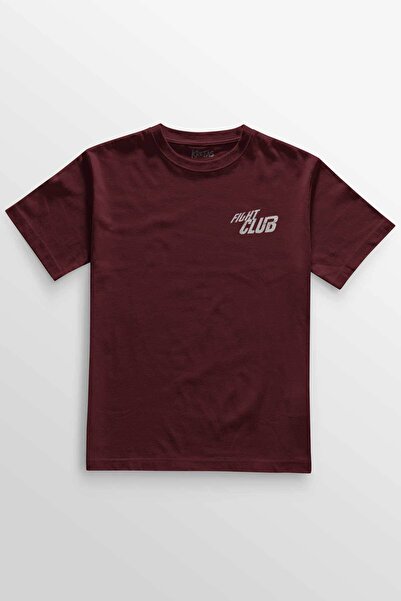 Kretas Unisex maroon T-shirt Fight Club film Marla Tyler Durden minimalna pre...