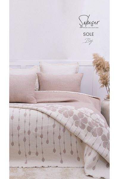 KÜBRAHOME'S Genius Sole Bedspread Set Beige