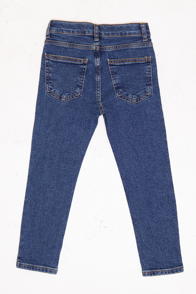 Lexsina Erkek Çocuk Rahat Paça Slim Fit Jean Likralı Pantolon Beli Ayarlanabilir Lastikli Düğmeli Lx314f