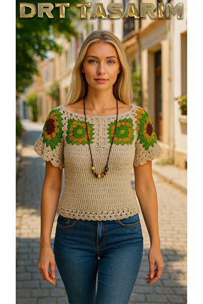 drt tasarım Kadın Bej Bluz Xs-s | Ilkbahar-yaz |