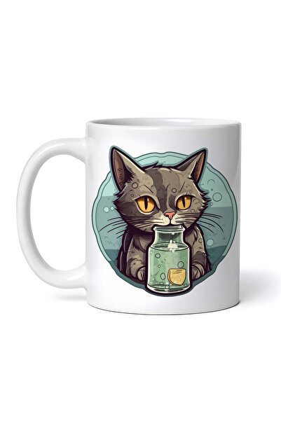 OEM Εξατομικευμένη λευκή κούπα, Witchy Kitty, INOVATIX®. 330ml