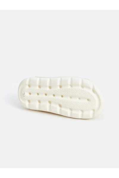 LC Waikiki Lcw Steps Ecru Printed Double Strap Baby Girl Sandals