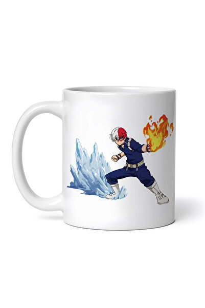 OEM Cană albă personalizată, My Hero Academia Shoto Todoroki în acțiune, INOV...