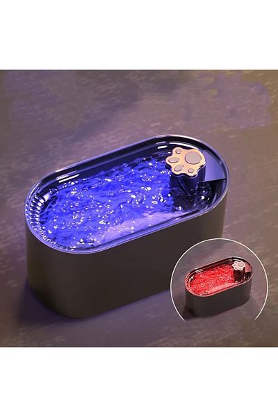 zola Automatic water dispenser for pets, water filtration, LED, 3 l, plastic, 25x13 cm, gray