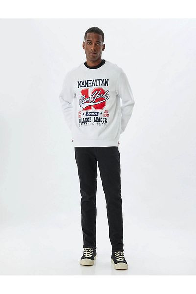 Koton Ανδρικό τζιν παντελόνι Brad Slim Fit Jean Black 6wam40065nd