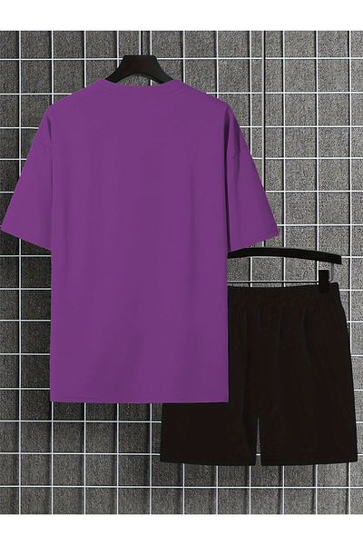 uyguntarz Unisex PAPATYAKELEBEK Design bedrucktes T-Shirt-Trainingsanzug-Set