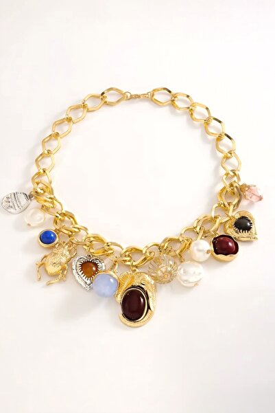 Pinty Design Çelik Charm Kadın Kolye