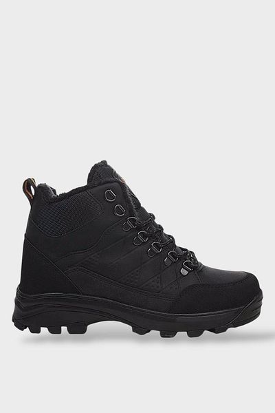 Liger Black Men's Trekking Boots - Fur Inside and Zipper