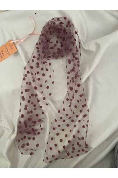 Nurcanilirboutique Puantiye Boyun Fular& Saç bandanası & Çanta Aksesuar