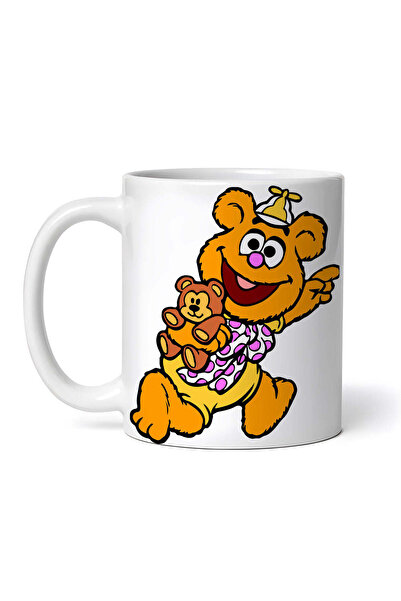OEM Cană albă personalizată, Ursulețul Fozzie al Muppets cu ursuleț de pluș, ...