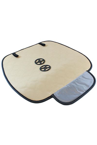 zola Husa protectie scaun auto fata, confortabila, cu buzunar, neagra, 50x52 cm
