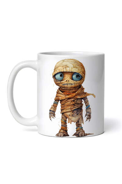 OEM Cană albă personalizată, Mumia monstrul indecis, INOVATIX®. 330ml