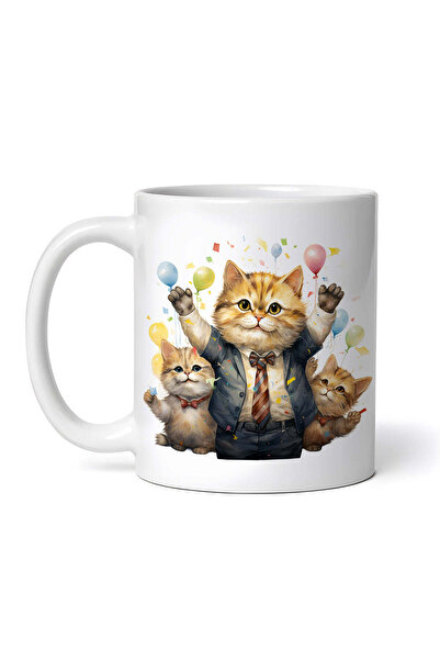 OEM Εξατομικευμένη λευκή κούπα, Cats Boots, INOVATIX®. 330ml