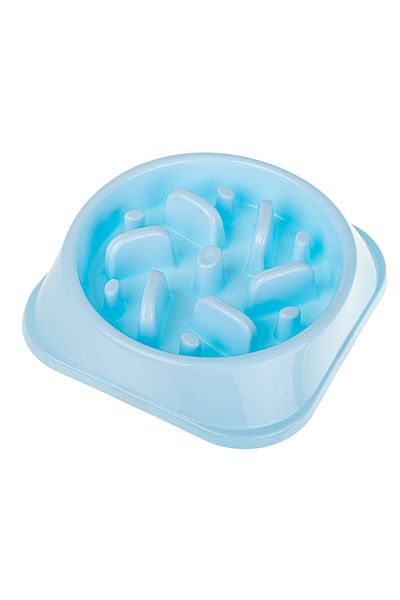 zola Castron de catei, pentru incetinirea hranei, din plastic, albastru, 20x16.5x3.5 cm