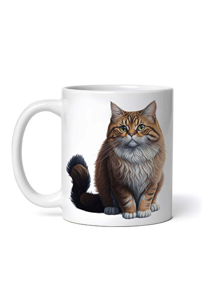 OEM Εξατομικευμένη λευκή κούπα, Combed Cat, INOVATIX®. 330ml